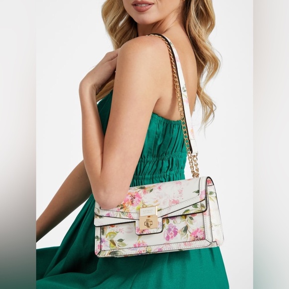 New GUESS Kavet Floral Crossbody - Picture 2 of 13